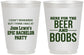 Personalized Bachelor Party 16 oz Frosted Cups - Beer And Boobs | 40039