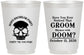 Personalized Bachelor Party 16 oz Frosted Cups - Groom Doom Skull | 40041