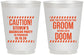 Personalized Bachelor Party 16 oz Frosted Cups - Groom Rhymes Doom | 40042