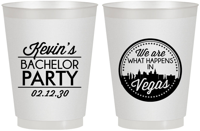 Personalized Bachelor Party 16 oz Frosted Cups - Last Vegas | 40060