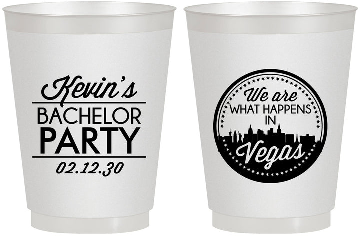 Personalized Bachelor Party 16 oz Frosted Cups - Last Vegas | 40060