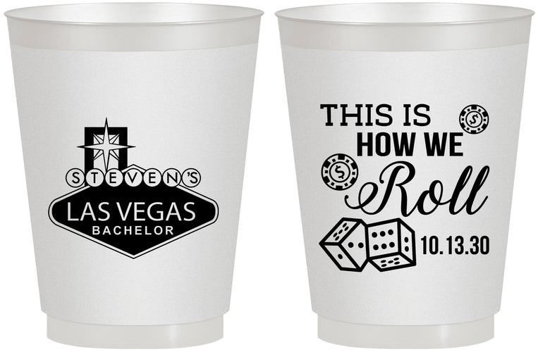Personalized Bachelor Party 16 oz Frosted Cups - Last Vegas | 40061
