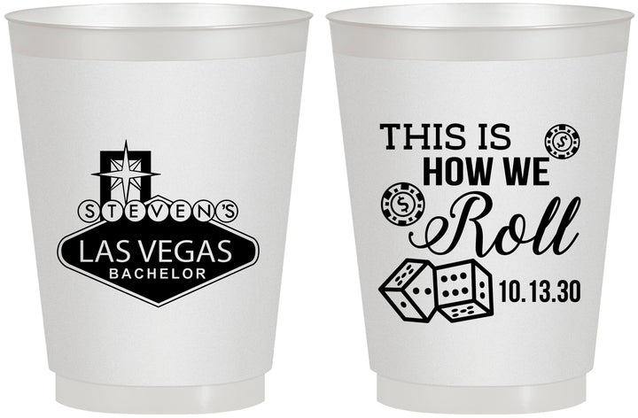 Personalized Bachelor Party 16 oz Frosted Cups - Last Vegas | 40061