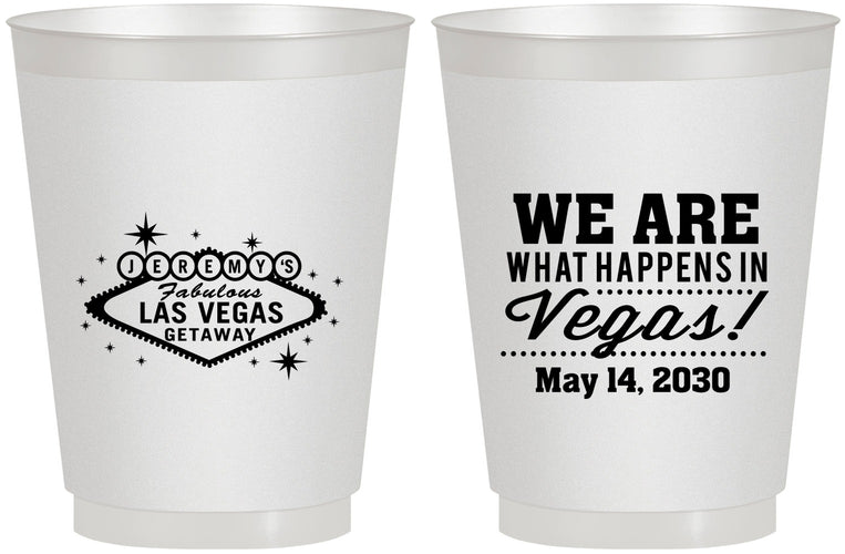 Personalized Bachelor Party 16 oz Frosted Cups - Las Vegas | 40066
