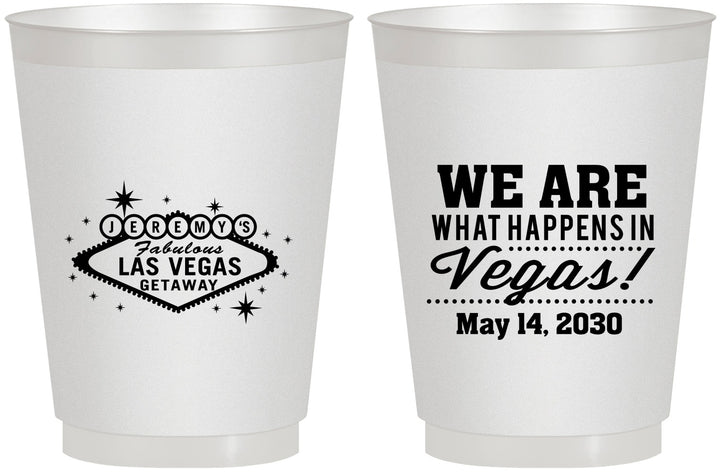 Personalized Bachelor Party 16 oz Frosted Cups - Las Vegas | 40066