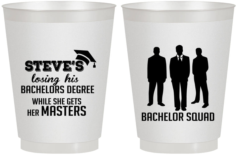 Personalized Bachelor Party 16 oz Frosted Cups - Squad | 40068