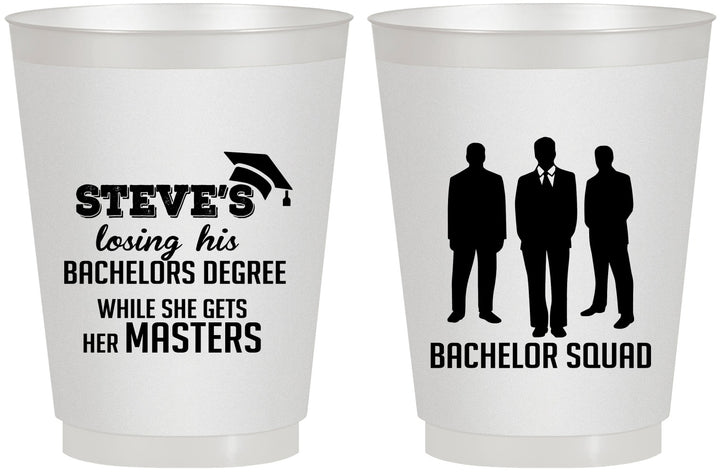 Personalized Bachelor Party 16 oz Frosted Cups - Squad | 40068
