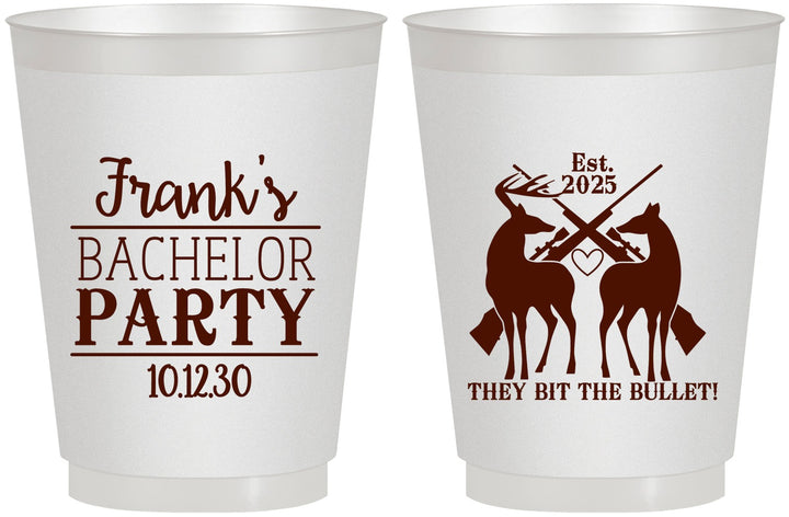 Personalized Bachelor Party 16 oz Frosted Cups - Hunting | 40083