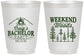 Personalized Bachelor Party 16 oz Frosted Cups - Camping | 40093