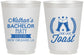 Personalized Bachelor Party 16 oz Frosted Cups - One Last Toast | 40095