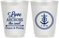 Personalized Wedding 16 oz Frosted Cups - Love Anchors The Soul | 405