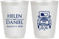 Personalized Wedding 16 oz Frosted Cups - Just Married Old Car | 413