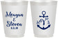 Personalized Wedding 16 oz Frosted Cups - Monogram Nautical | 414