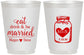 Personalized Wedding 16 oz Frosted Cups - Mason Jar | 415