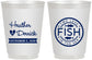 Personalized Wedding 16 oz Frosted Cups - Two Less Fish In The Sea | 420