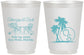 Personalized Wedding 16 oz Frosted Cups - Beach | 423