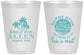 Personalized Wedding 16 oz Frosted Cups - Sandy Hugs Salty Kisses | 425