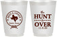 Personalized Wedding 16 oz Frosted Cups - The Hunt Is Over | 426