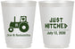 Personalized Wedding 16 oz Frosted Cups - Just Hitched Tractor | 429