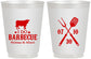 Personalized Wedding 16 oz Frosted Cups - I Do Barbecue Bbq | 433