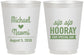 Personalized Wedding 16 oz Frosted Cups - Sip Sip Hooray | 437