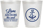 Personalized Wedding 16 oz Frosted Cups - Love Anchors The Soul | 440