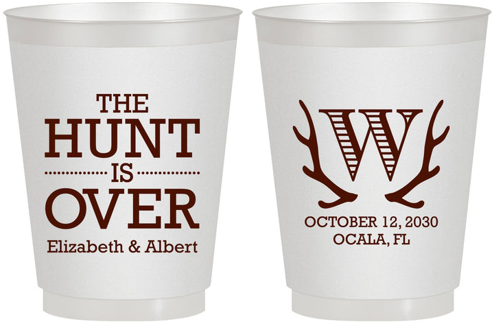 Personalized Wedding 16 oz Frosted Cups - Monogram | 442