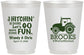 Personalized Wedding 16 oz Frosted Cups - Tractor Hitchin | 448