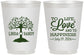 Personalized Wedding 16 oz Frosted Cups - Love And Happiness | 451