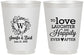 Personalized Wedding 16 oz Frosted Cups - Love Laughter Happily | 461