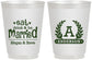 Personalized Wedding 16 oz Frosted Cups - Monogram | 464