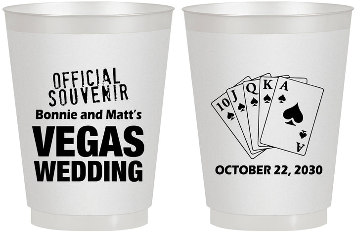 Personalized Wedding 16 oz Frosted Cups - Las Vegas | 465