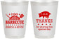 Personalized Wedding 16 oz Frosted Cups - I Do Barbecue Bbq | 470