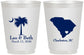 Personalized Wedding 16 oz Frosted Cups - Palmetto Tree | 476
