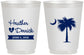 Personalized Wedding 16 oz Frosted Cups - Palmetto Tree | 477