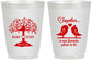 Personalized Wedding 16 oz Frosted Cups - Love Birds | 481
