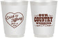 Personalized Wedding 16 oz Frosted Cups - Country Wedding | 484