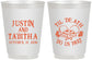 Personalized Wedding 16 oz Frosted Cups - Til Death Do Us Part | 485