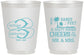 Personalized Wedding 16 oz Frosted Cups - Sandy Feet Salty Kisses | 490