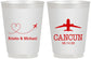 Personalized Wedding 16 oz Frosted Cups - Destination | 492