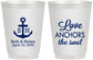 Personalized Wedding 16 oz Frosted Cups - Love Anchors The Soul | 494