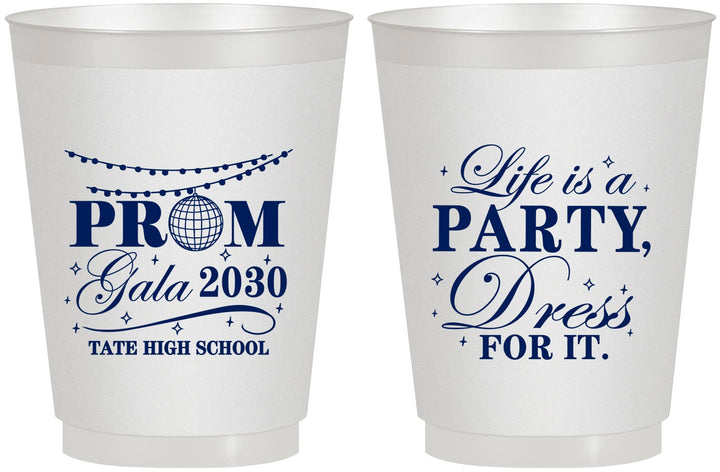 Personalized Prom 16 oz Frosted Cups - Lifes A Party | 50002
