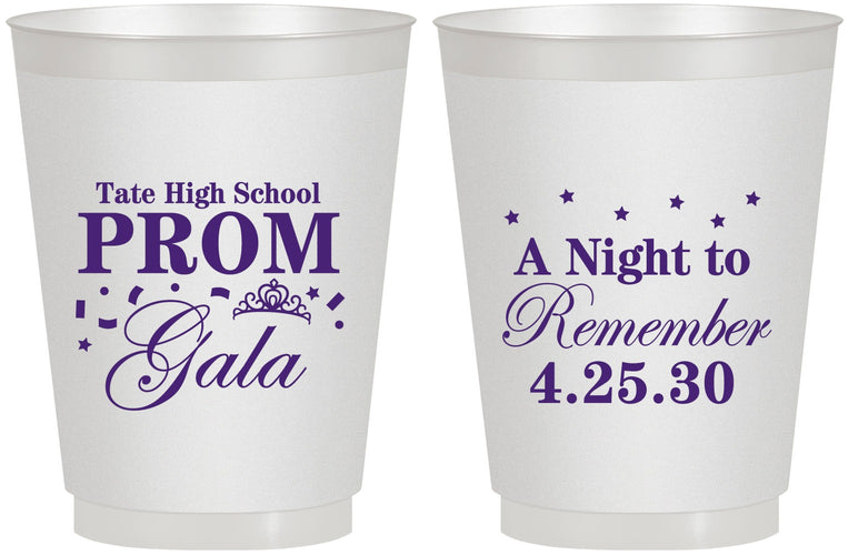 Personalized Prom 16 oz Frosted Cups - A Night To Remember | 50003