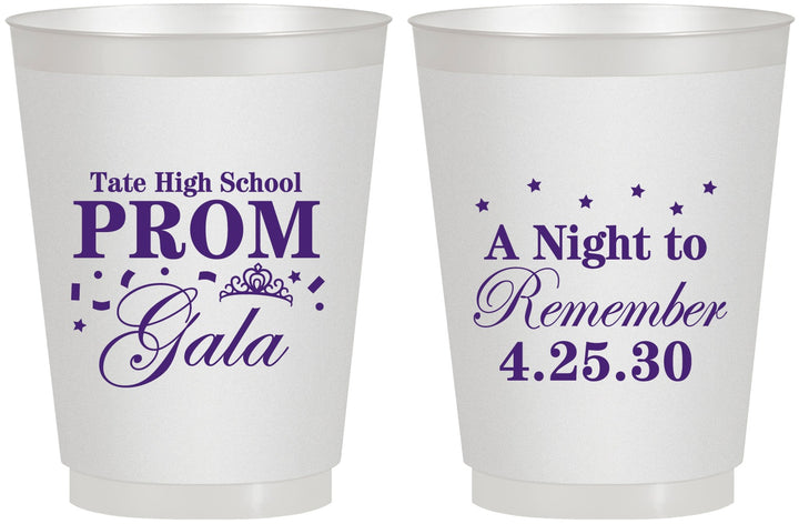Personalized Prom 16 oz Frosted Cups - A Night To Remember | 50003