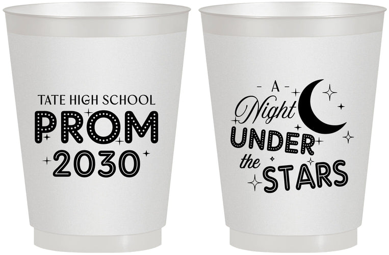 Personalized Prom 16 oz Frosted Cups - A Night Under The Stars | 50004