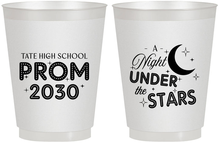 Personalized Prom 16 oz Frosted Cups - A Night Under The Stars | 50004