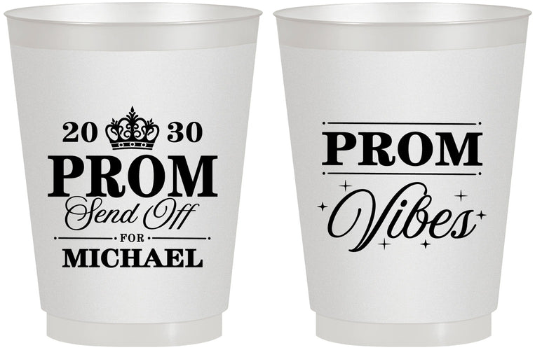 Personalized Prom 16 oz Frosted Cups - Send Off | 50005