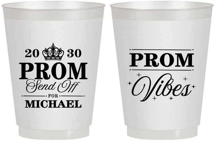 Personalized Prom 16 oz Frosted Cups - Send Off | 50005