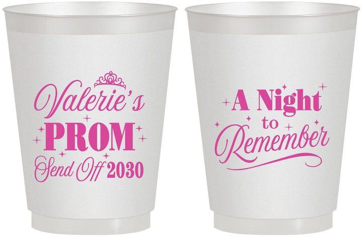 Personalized Prom 16 oz Frosted Cups - Send Off | 50006