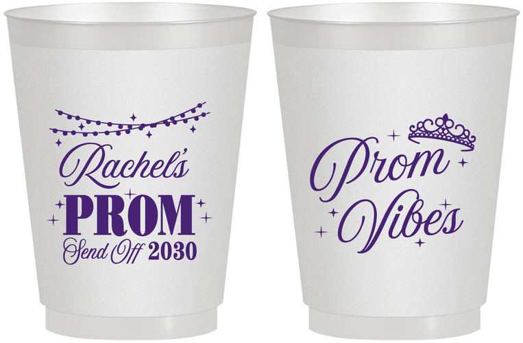 Personalized Prom 16 oz Frosted Cups - Send Off | 50007